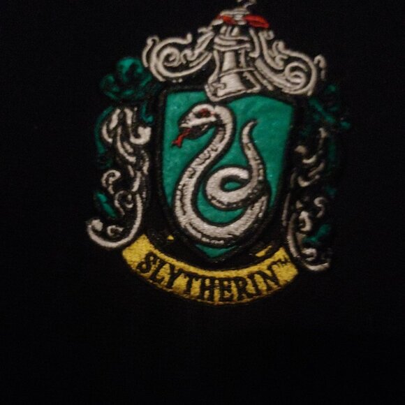 Harry Potter Slytherin Black L-Sleeve Patch Womens V-Neck Pullover M - Picture 7 of 8